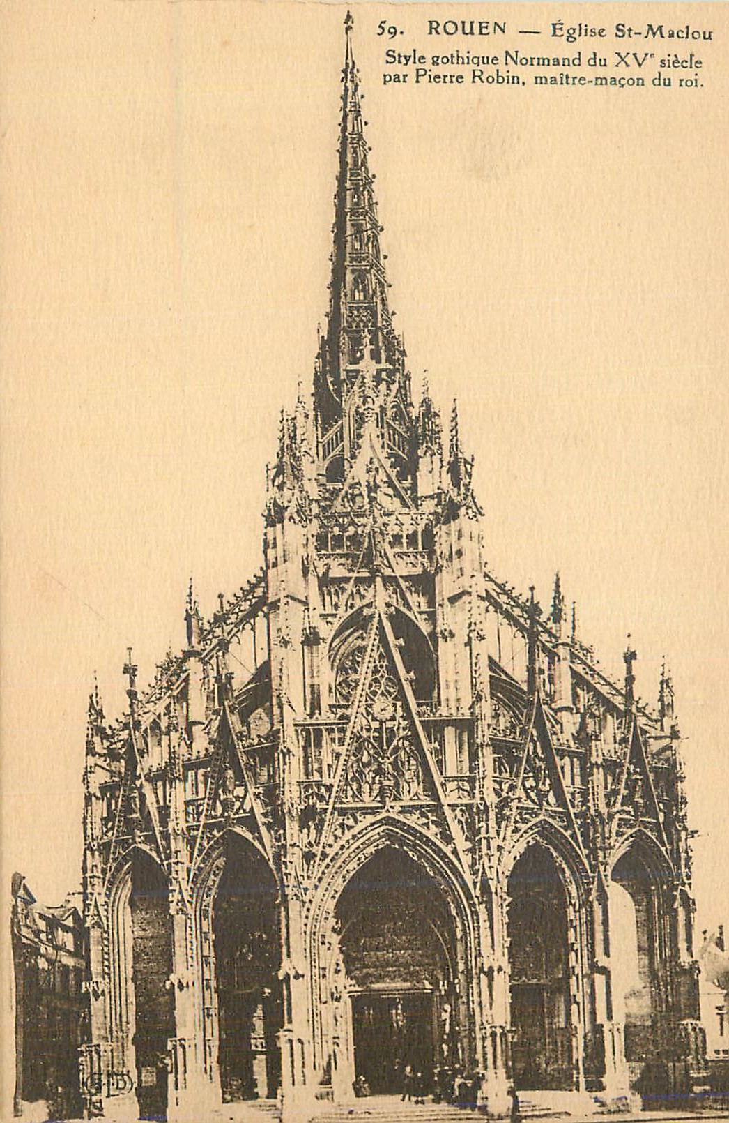 CPA 59 rouen eglise st maclou style gothique normand du xv siecle