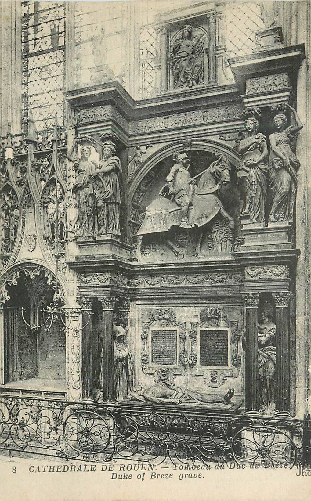 CPA 8 cathedrale de rouen tombeau du duc breze grave