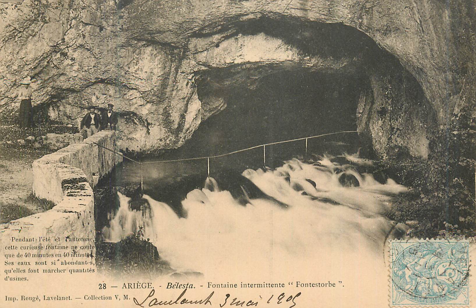 CPA 28 ariege belesta fontaine interminente fontestorbe