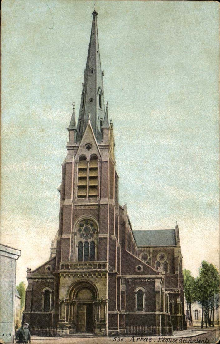 Arras CPA L'eglise des Ardents