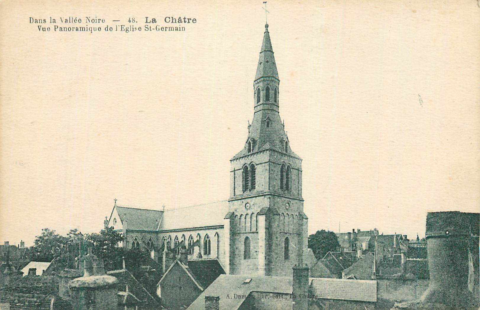 CPA La Chatre Dans la Vallee Noire Vue Panoramique de l'Eglise St Germain