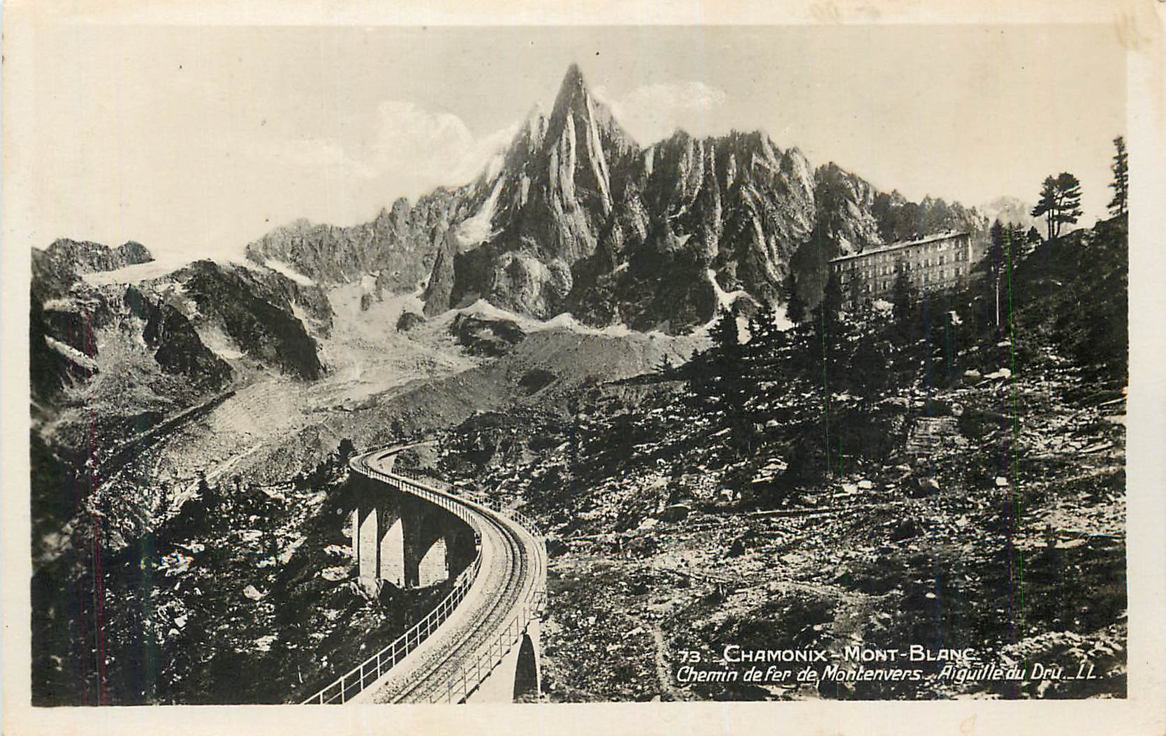 CPM Chamonix Mont Blanc Chemin de fer de Montenvers Aiguille du Dru