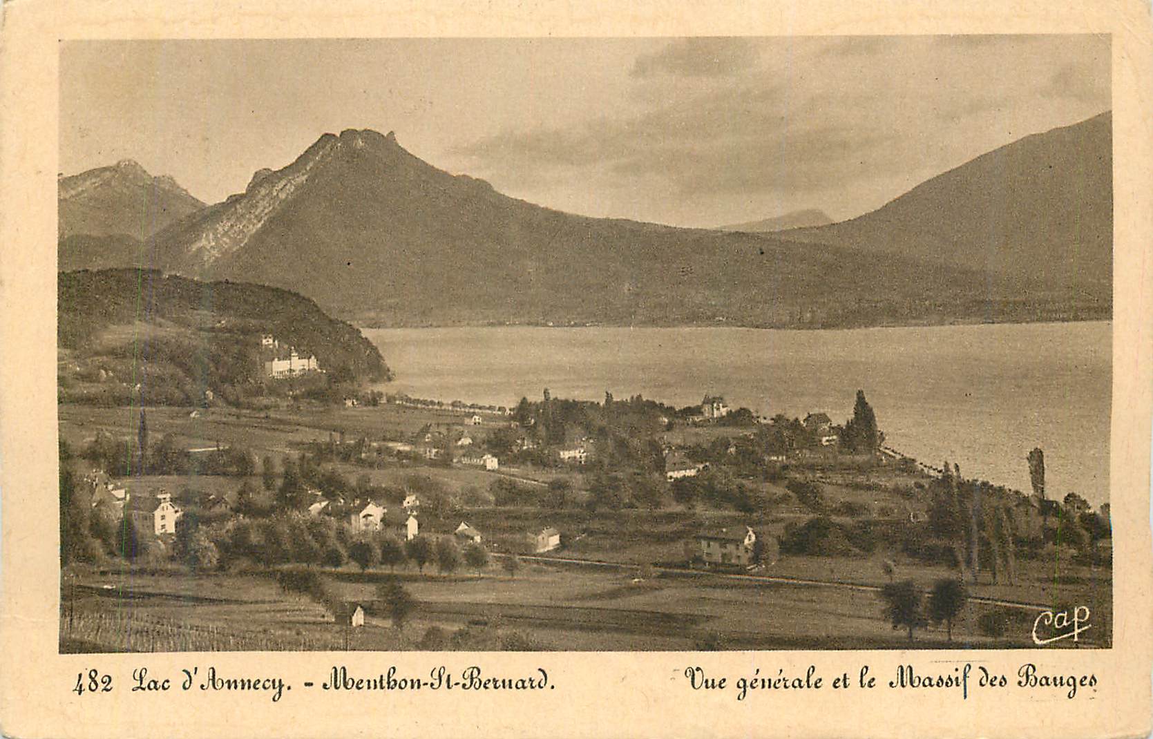 Lac d'Annecy - Montbon-St-Bernard — Vue générale et le Massif des Bauges — Coap