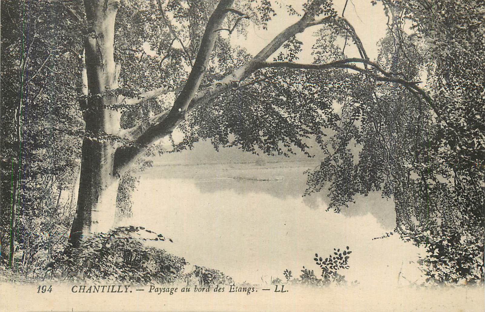 Chantilly — Landschaft am Ufer der Seen — LL.