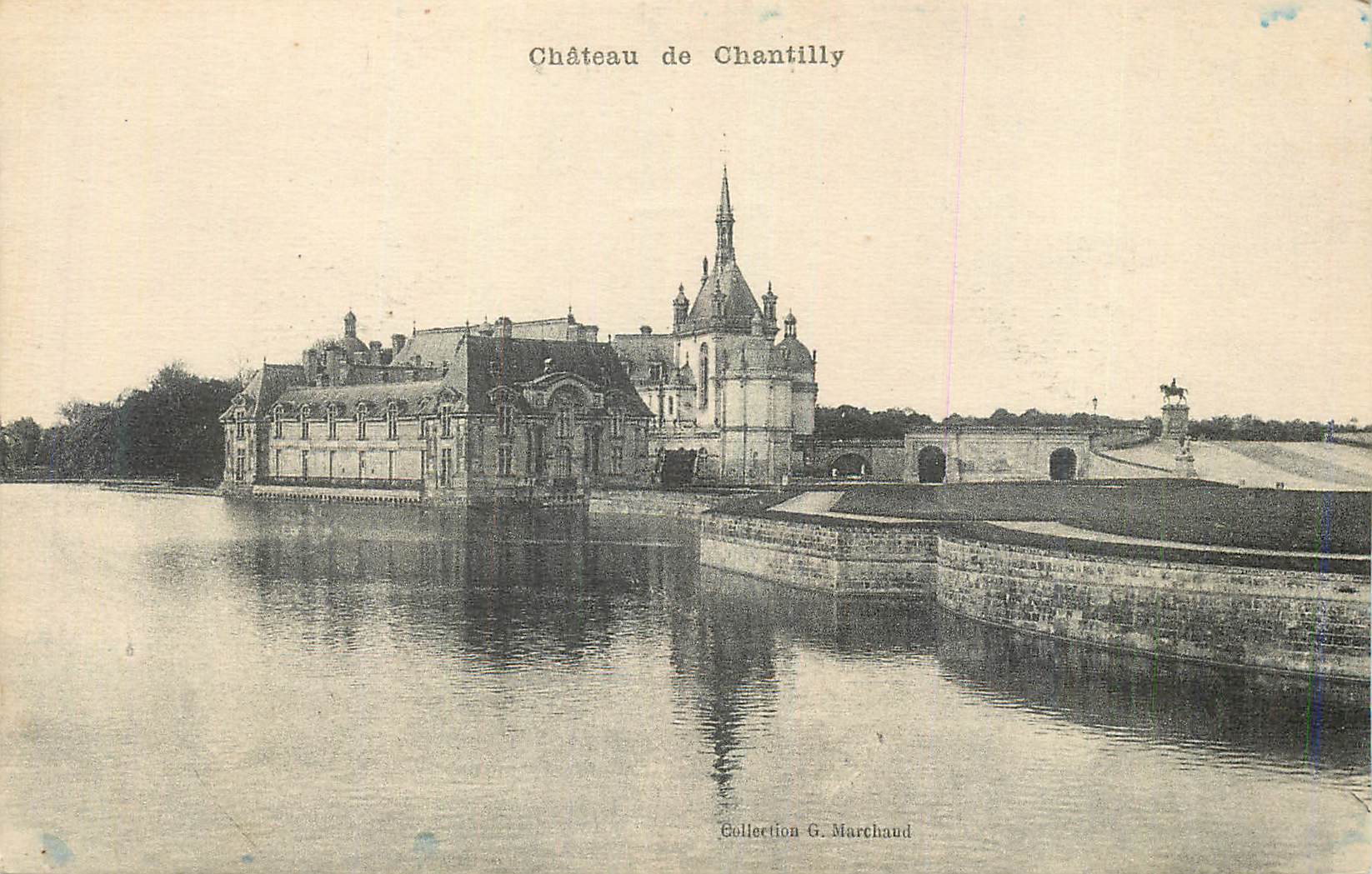 Château de Chantilly — vue sur le lac — Collection G. Marchaud