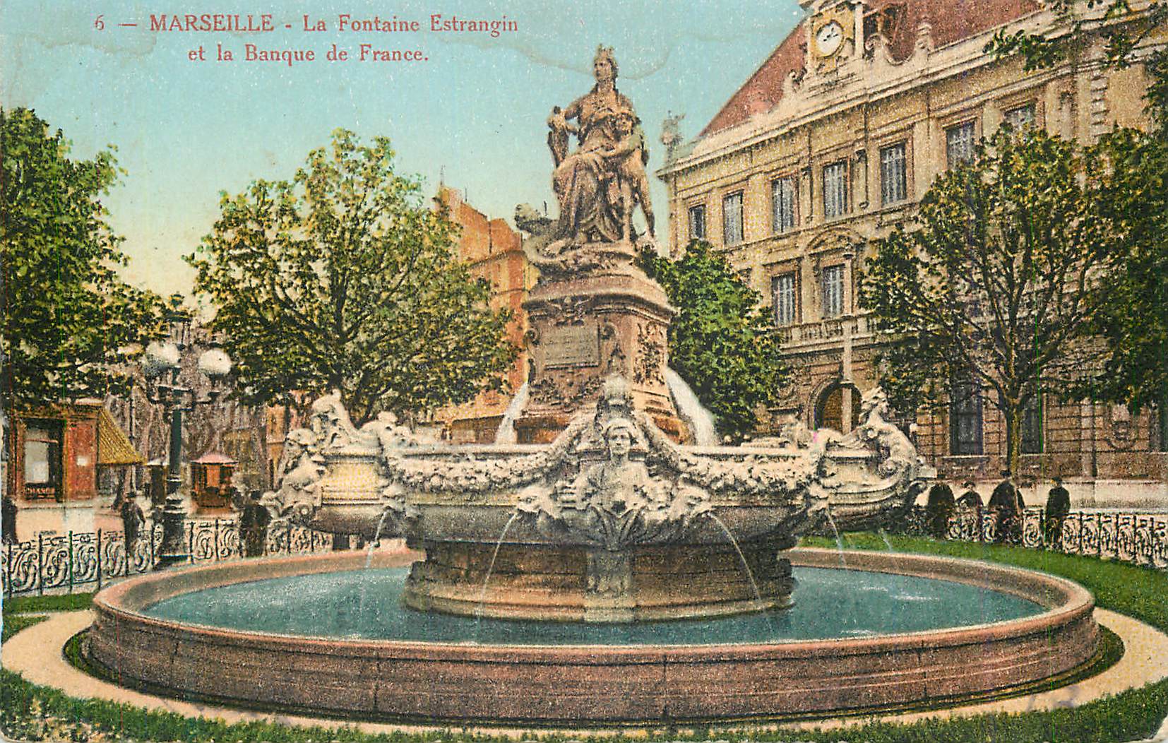 CPA Marseille La Fontaine Estrangin et la Banque de France