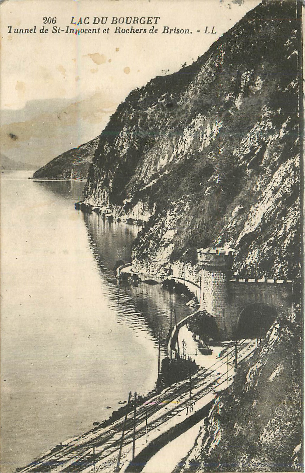 CPA Lac du Bourget Tunnel de St Innocent et Rochers de Brison