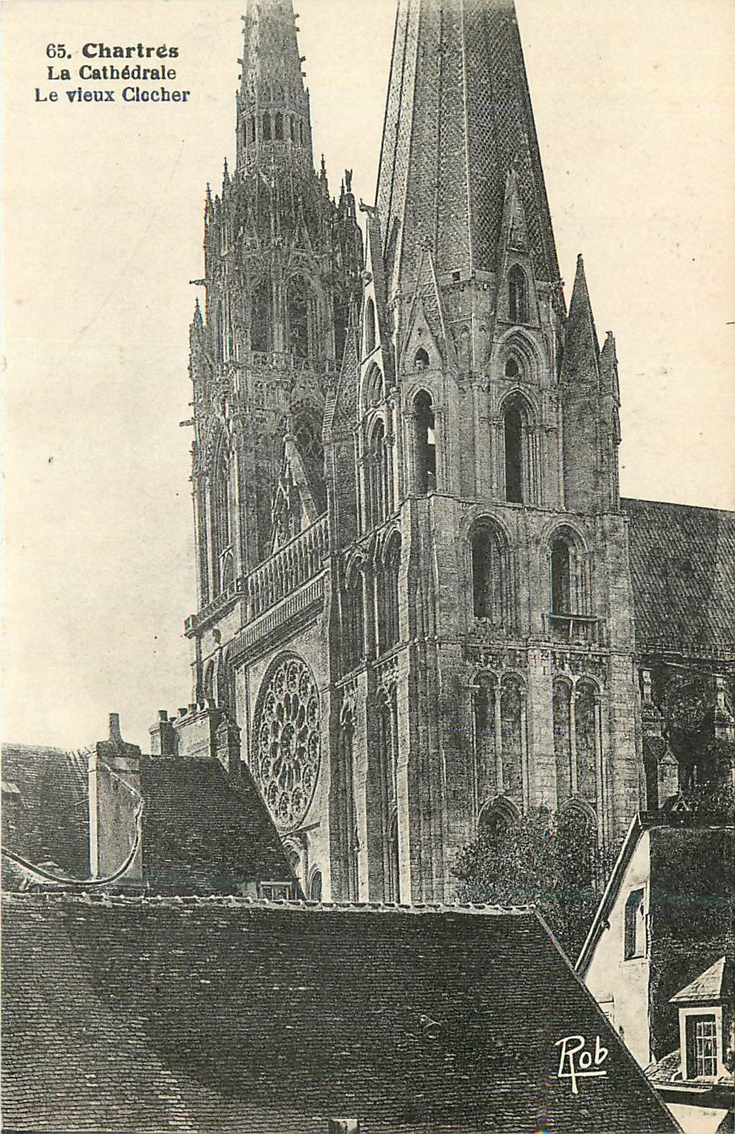 CPA Chartres La Cathedrale Vieux Clocher