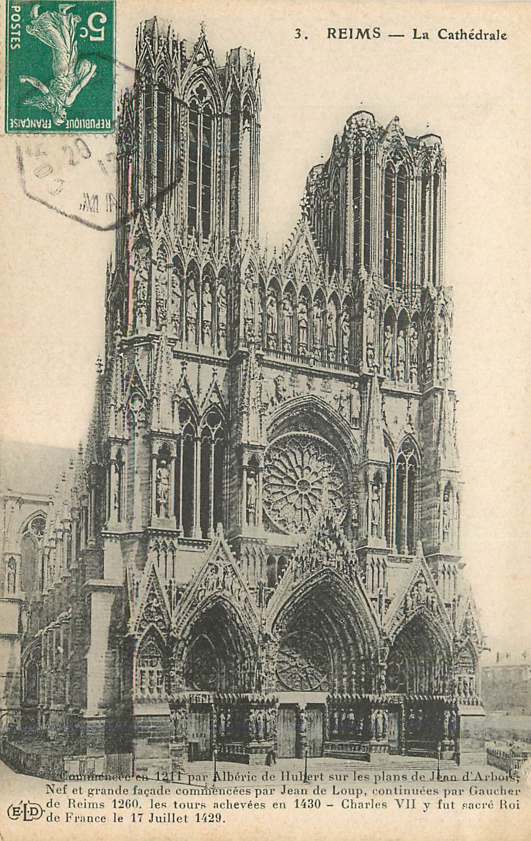 CPA Reims La Cathedrale