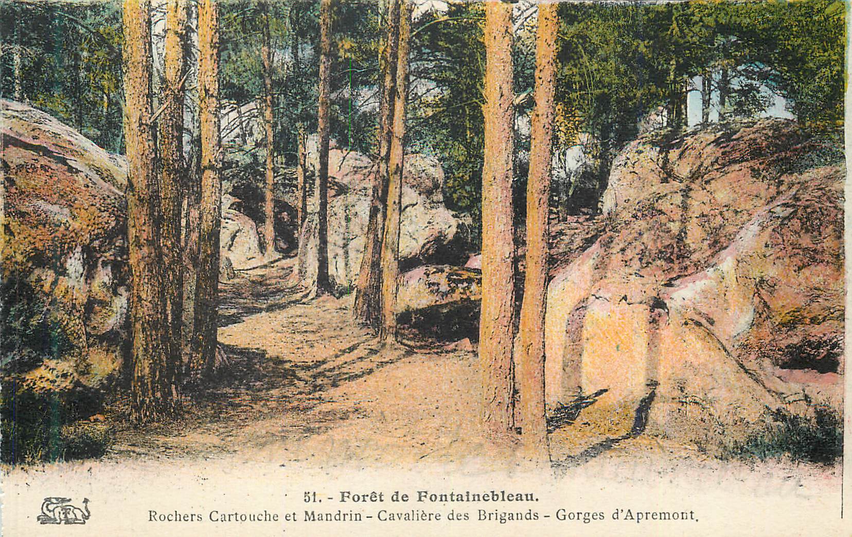 Bosque de Fontainebleau — Rocas Cartouche y Mandrin — Caballero de los Bandidos — Gorges d'Apremont — 51