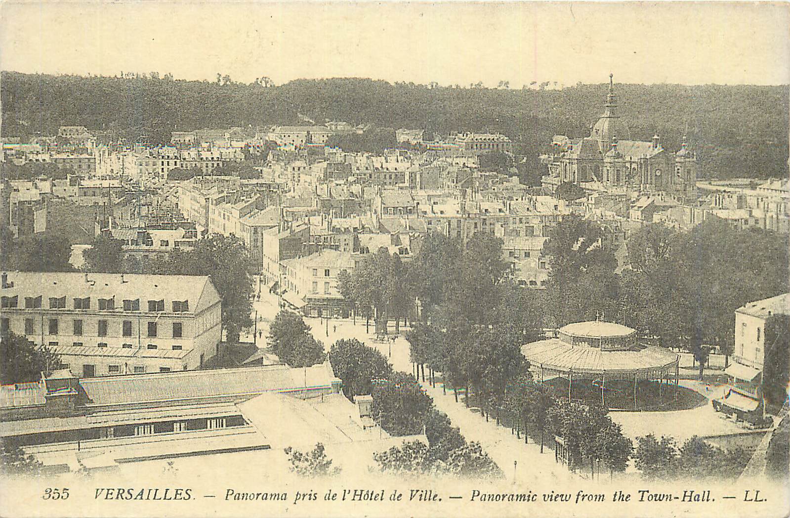 REPRO Versailles Panorama pris de l'Hotel de Ville