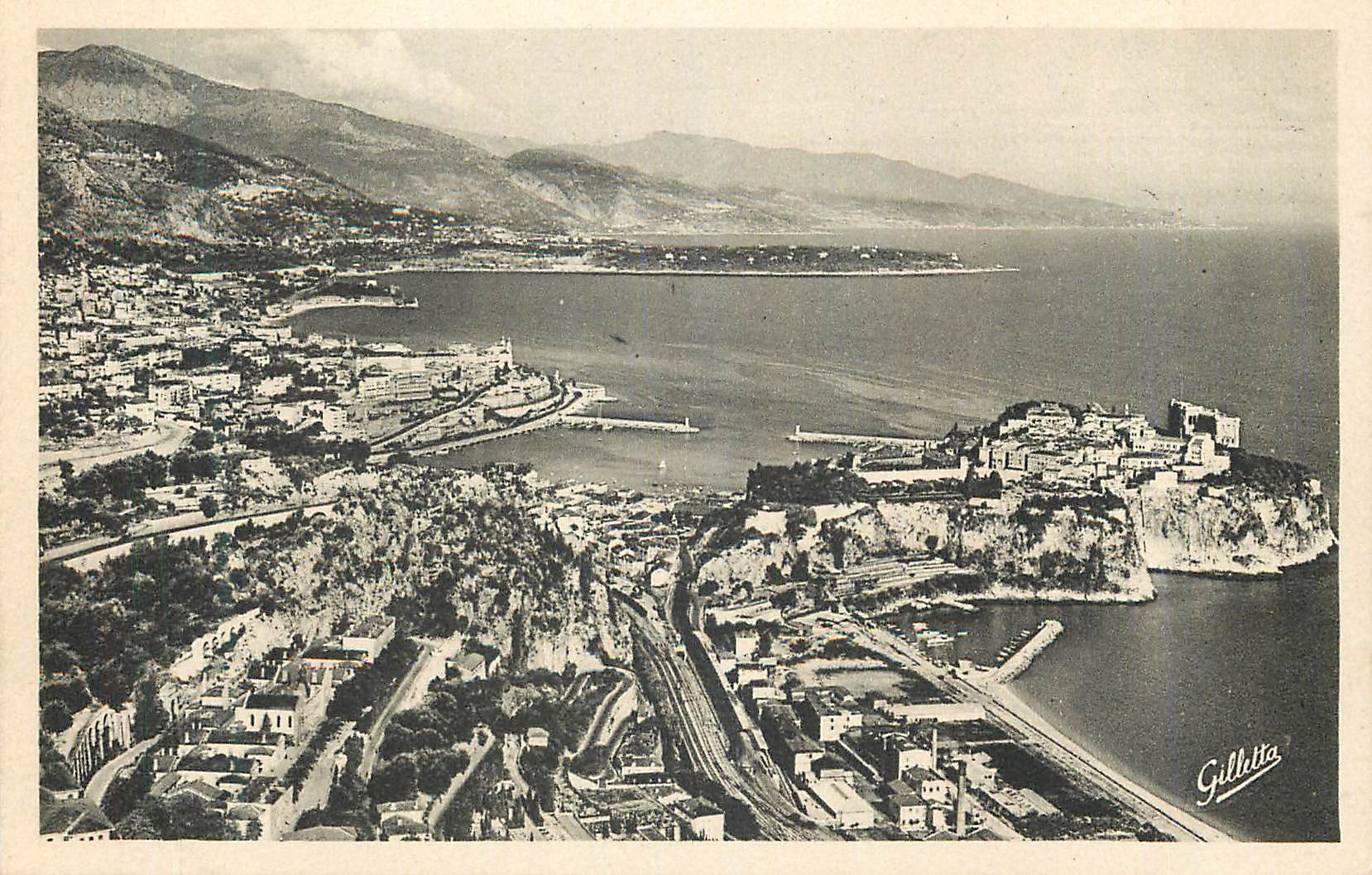 CPA Principaute de Monaco Cote d'Azur Artistique Vue Generale