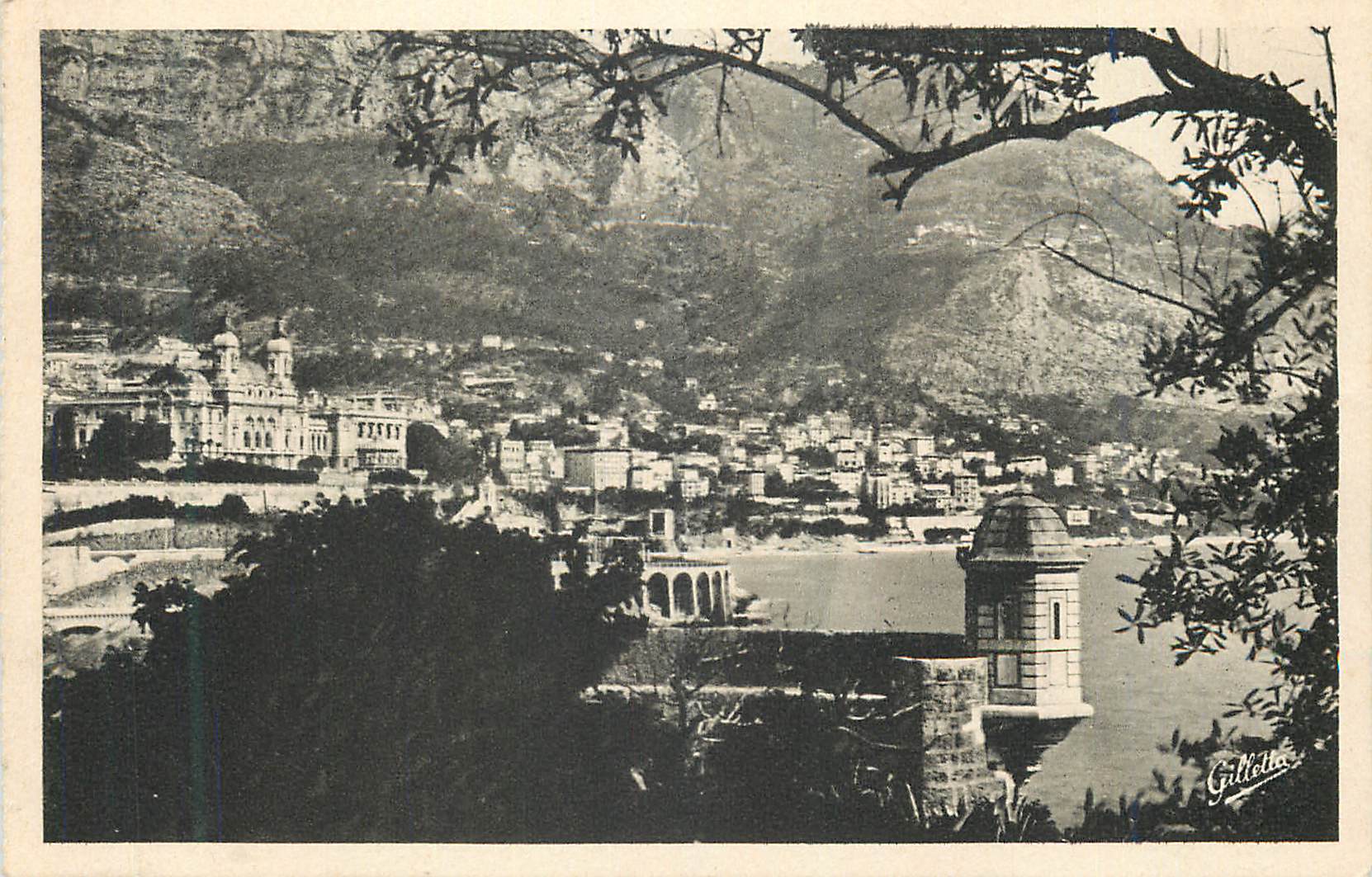 CPA Monte Carlo Cote d'Azur Artistique Entre les Arbres