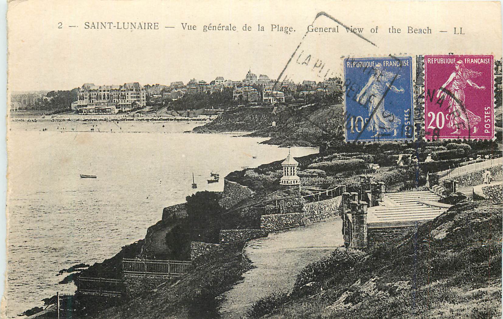 CPA Saint Lunaire Vue Generale de la Plage
