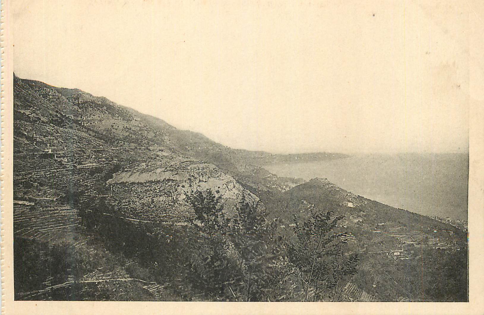 Vista della costa e delle colline — editore non identificato