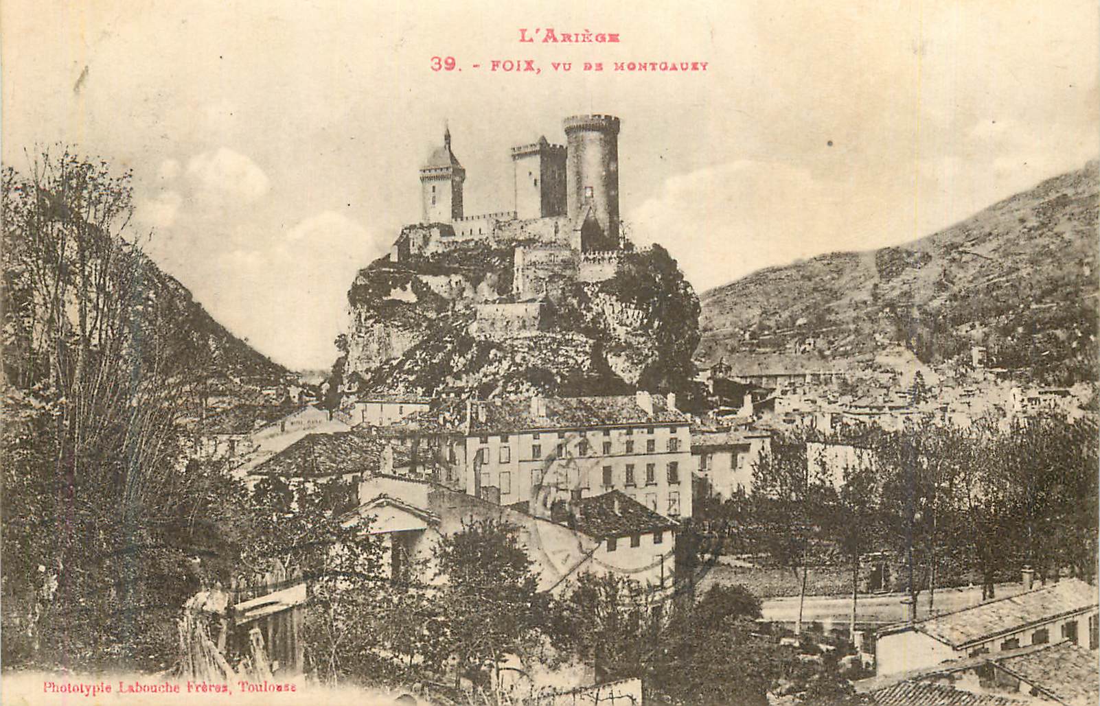 CPA L'Ariege Foix vu de Montgauey
