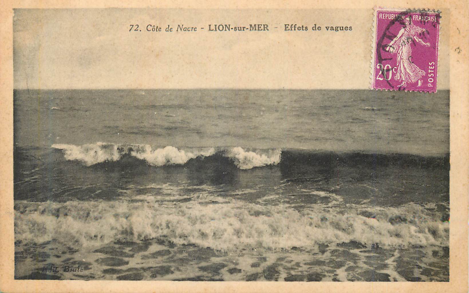 CPA Lion sur Mer Cote de Nacre Effets de Vagues