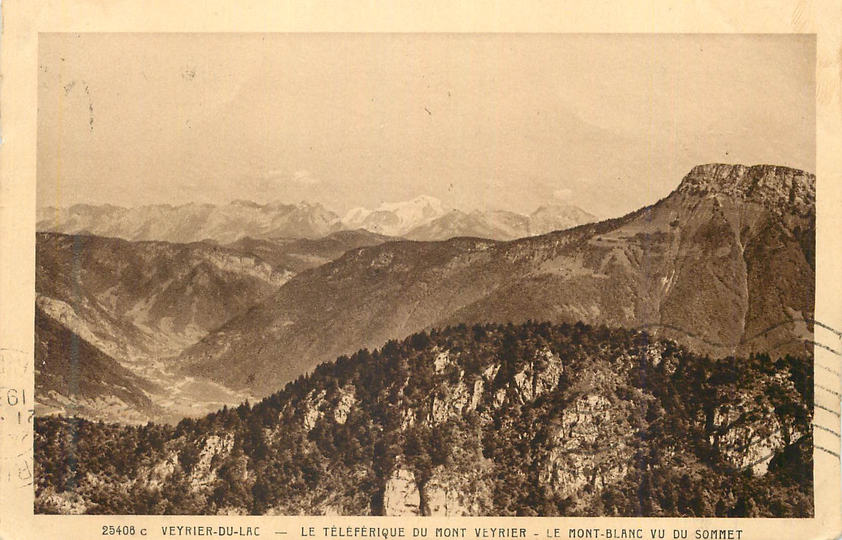 Veyrier-du-Lac — Le téléphérique du Mont Veyrier — Le Mont-Blanc vu du sommet