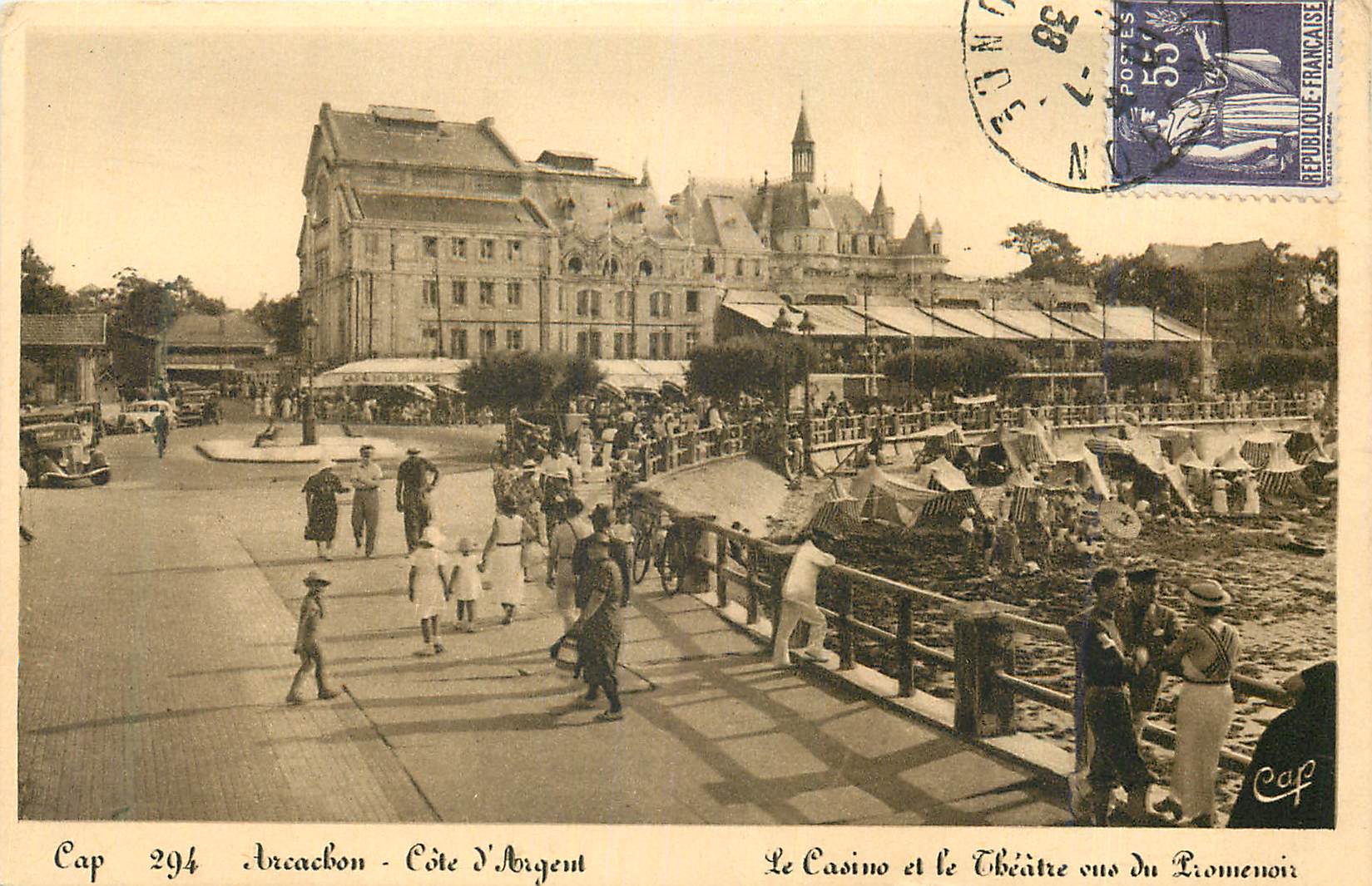 Arcachon - Côte d'Argent — Le Casino et le Théâtre sous du Bromenoir — Cap 294