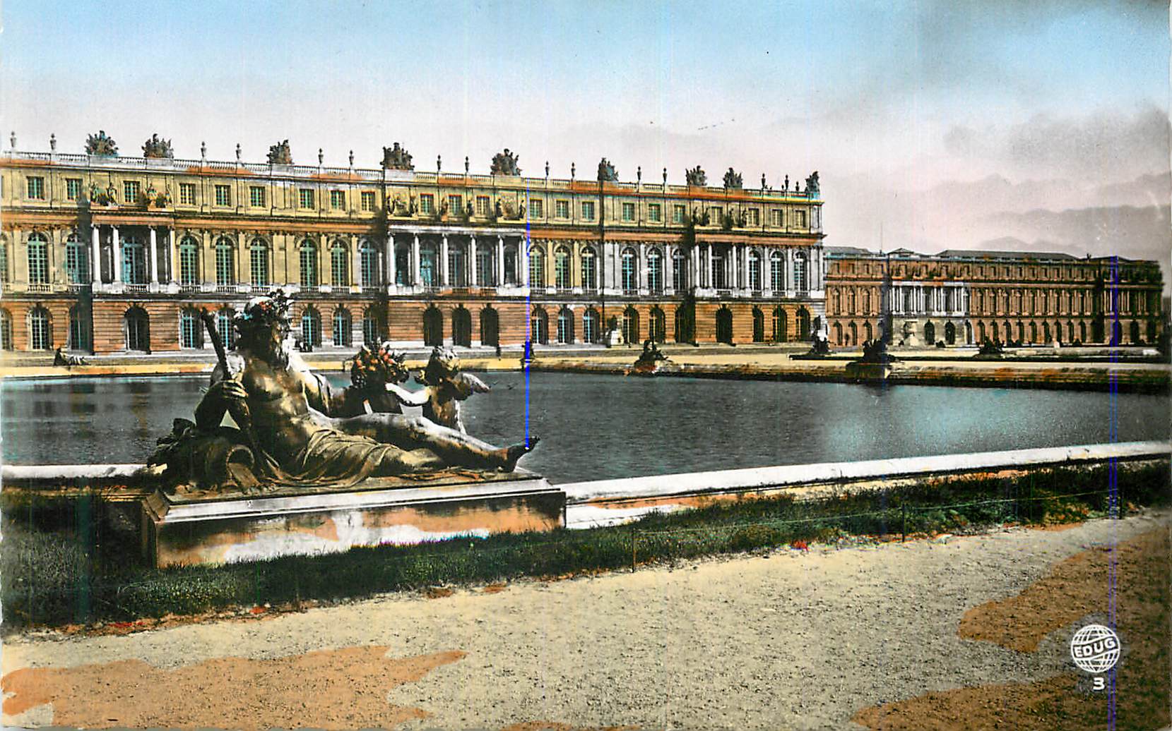 CPM Versailles Le Palais vu du Parc