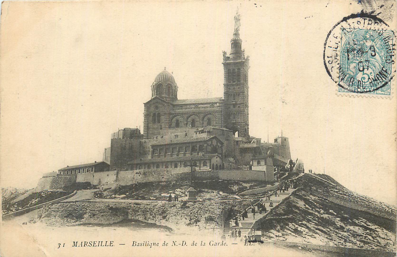 CPA Marseille Basilique de N D de la Garde
