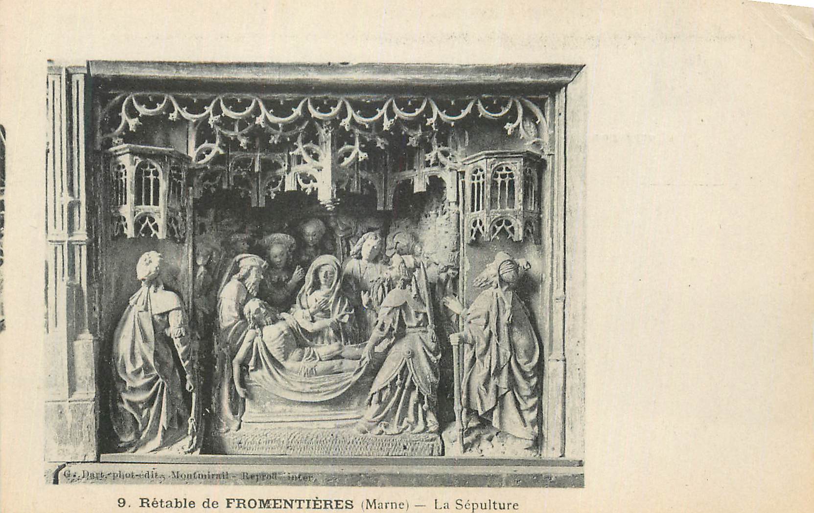 CPA Retable de Fromentieres (Marne) La Sepulture