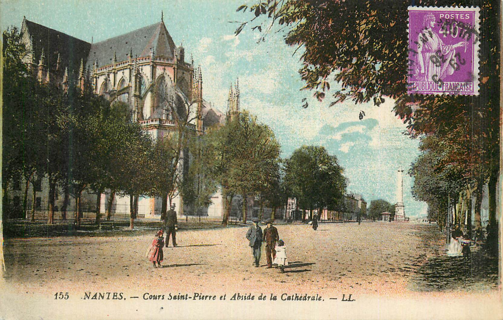 CPA Nantes Cours Saint Pierre et l'Abside de la Cathedrale