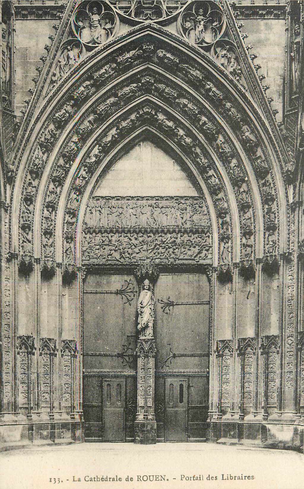 CPA La Cathedrale de Rouen Portail des Libraires