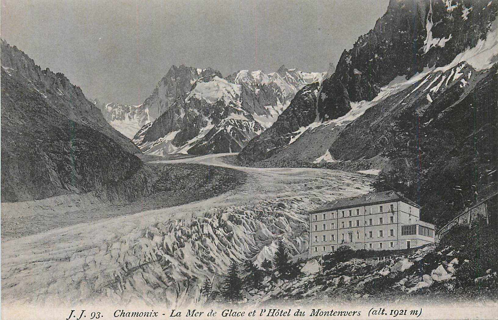 CPA Chamonix La Mer de Glace et l'Hotel du Montenvers (alt 1921 m)