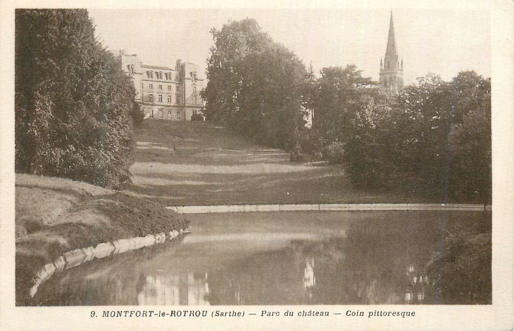 CPA Montfort le Rotrou (Sarthe) Parc du Chateau Coin Pittoresque