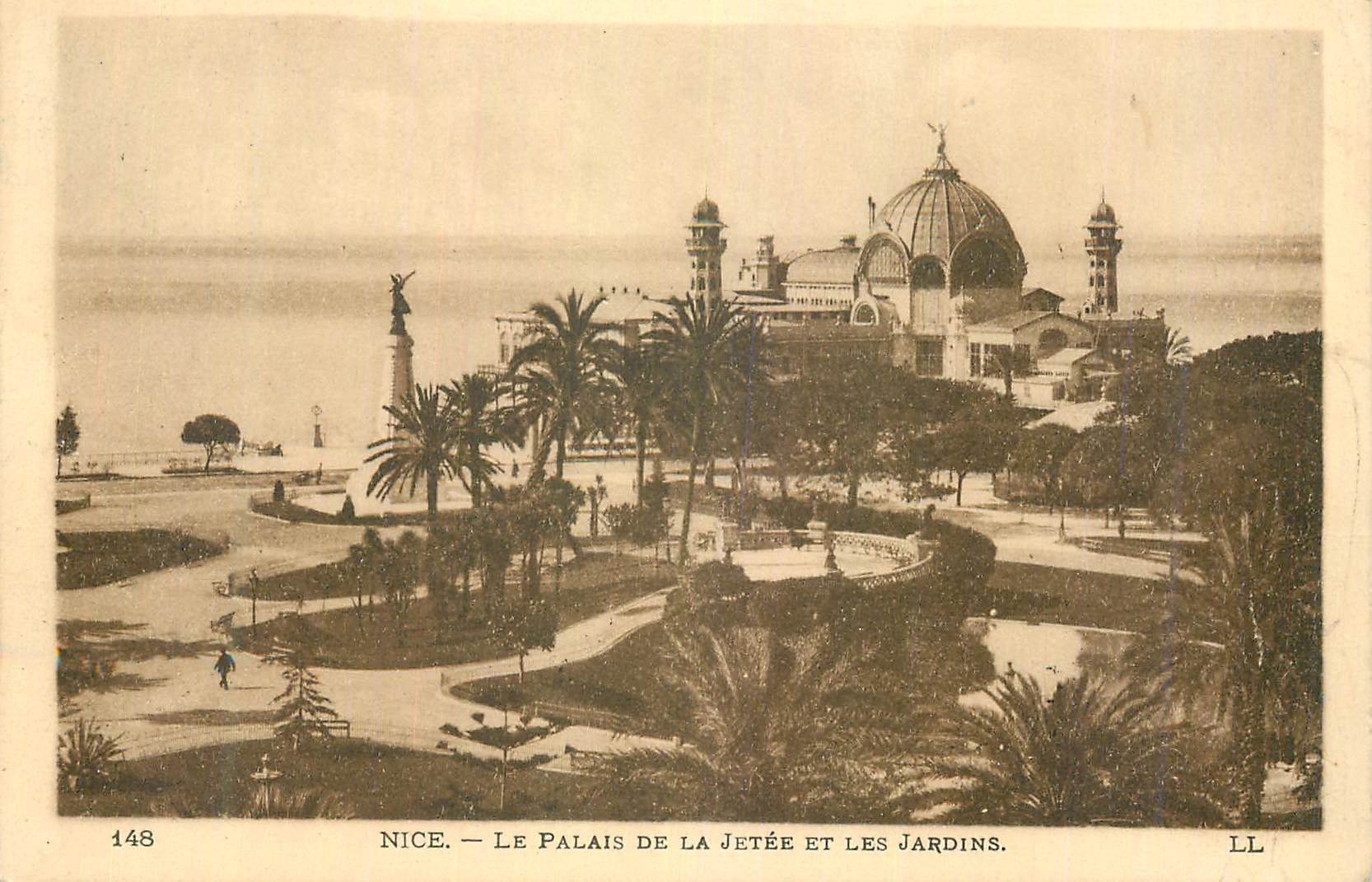 CPA Nice Le Palais de la Jetee et les Jardins