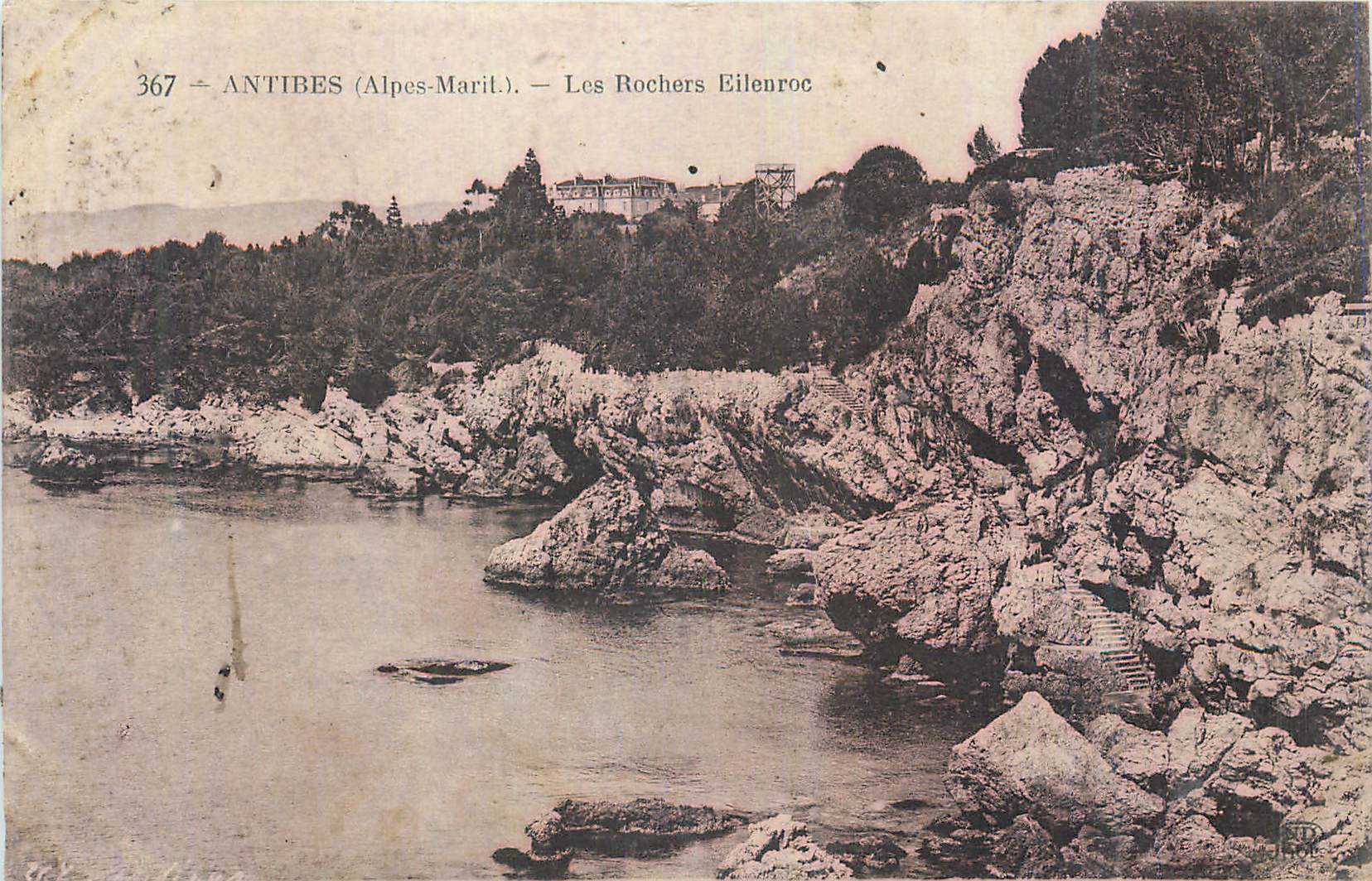CPA Antibes (Alpes Maritimes) Les Rochers Eilenroc
