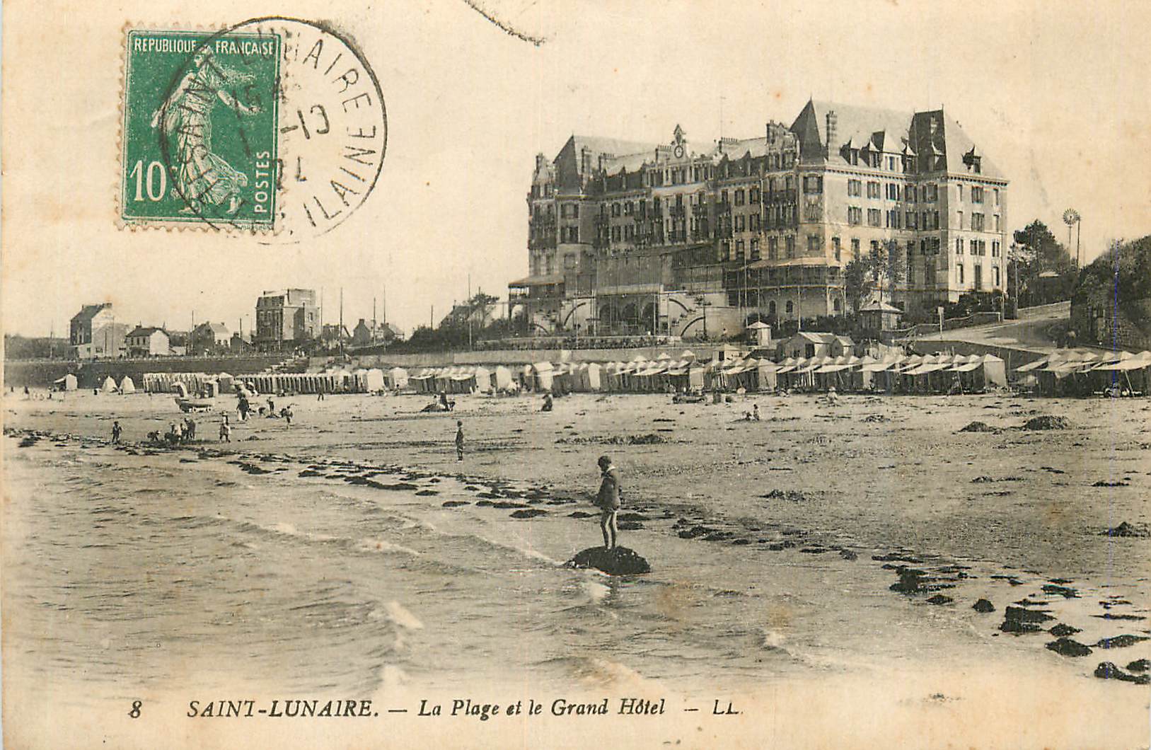 CPA Saint Lunaire La Plage et le Grand Hotel