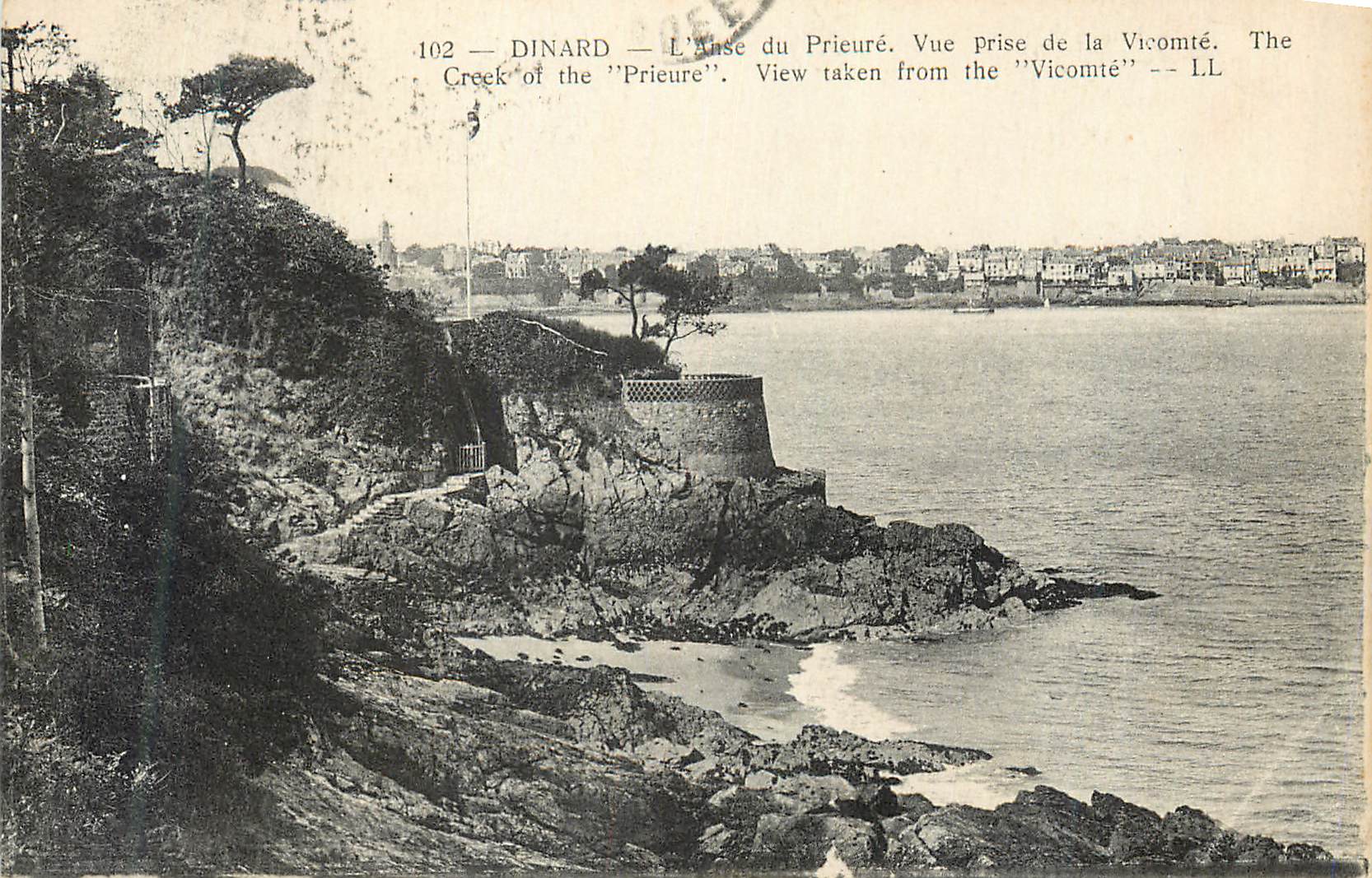 CPA Dinard L'Aase du Prieure Vue prise de la Vicomte
