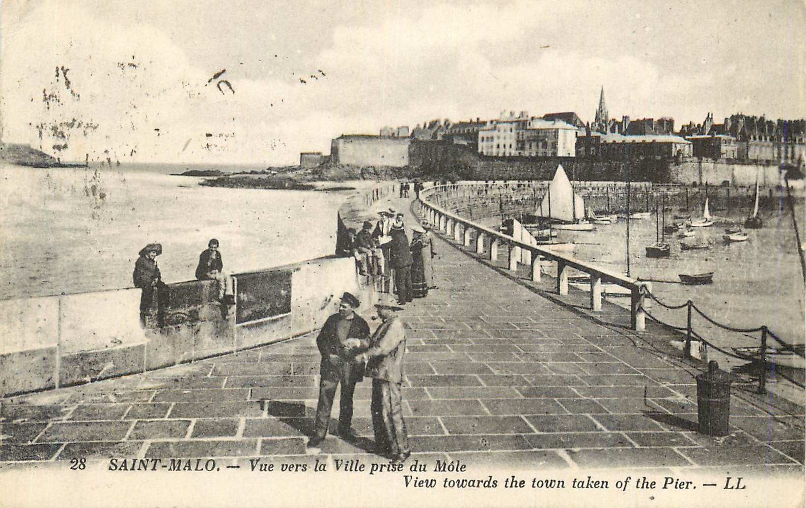 SAINT-MALO — Blick auf die Stadt vom Môle — LL