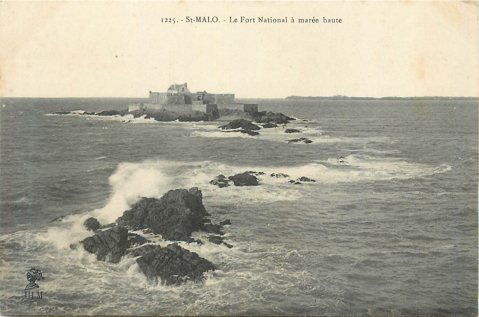 CPA St Malo Le Fort National a Maree Haute