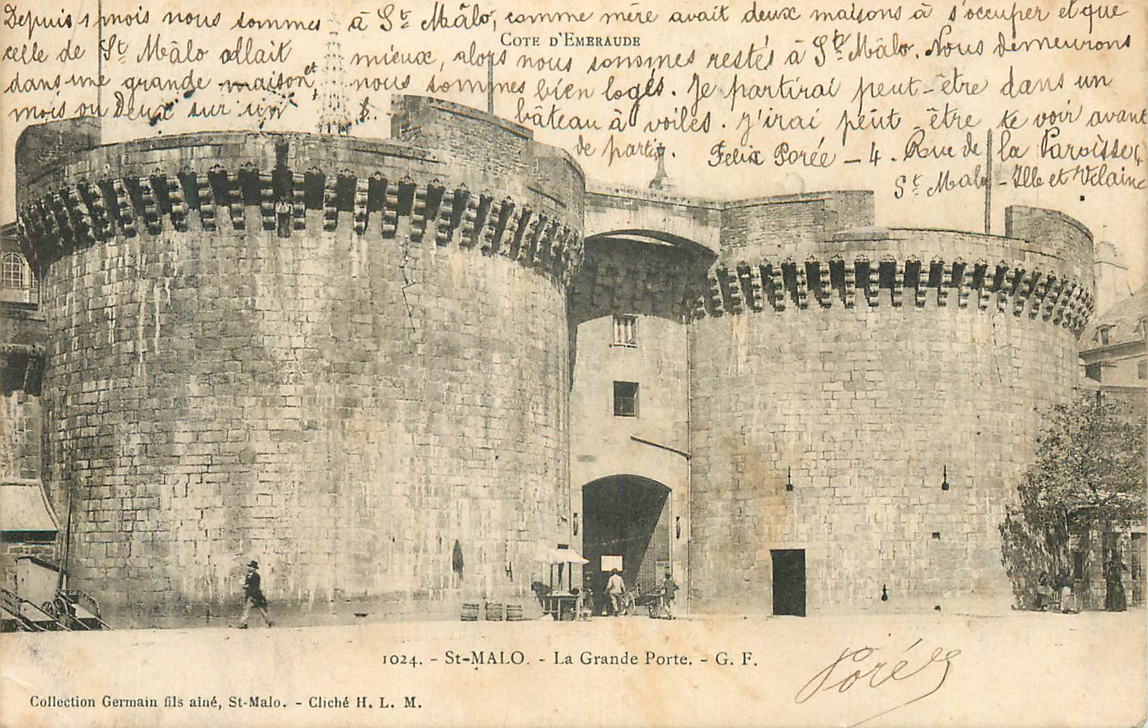 St-Malo - La Grande Porte — Côté d'Emeraude — Cliché H. L. M. n° 1024
