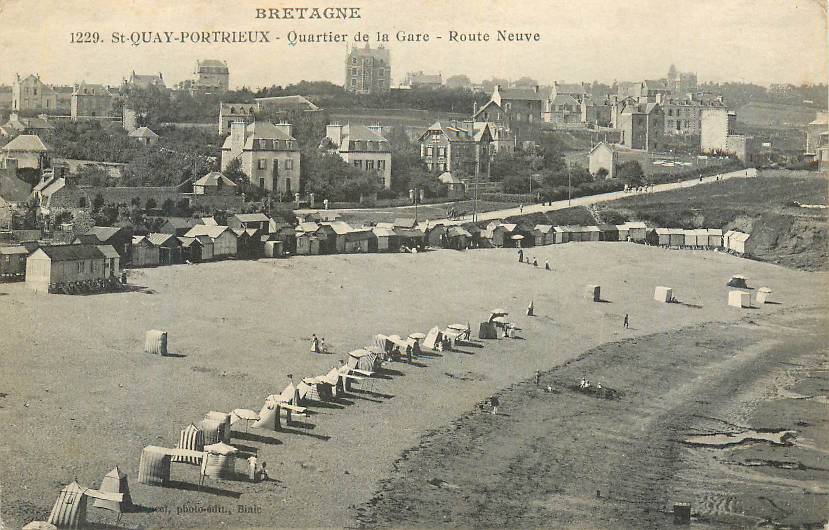 St-Quay-Portrieux - Quartier de la Gare - Route Neuve — Bretagne, photo-édit. Binic, n° 1229