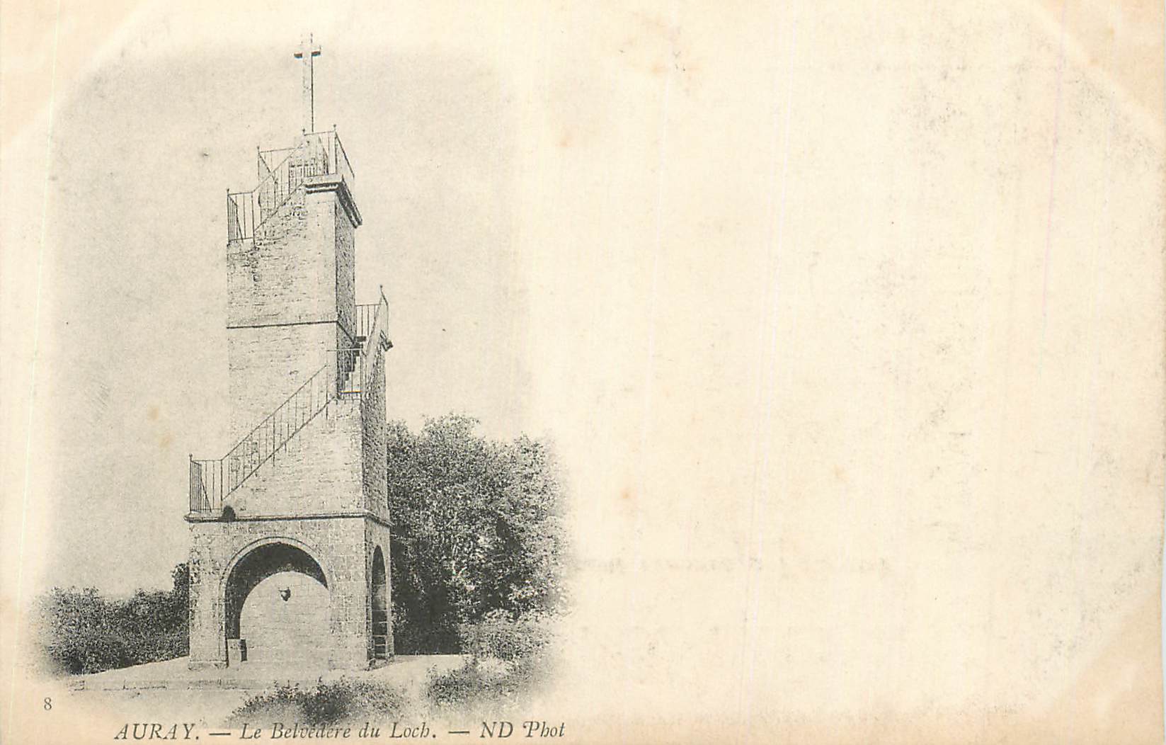 CPA Auray Le Belvedere du Lach (carte 1900)