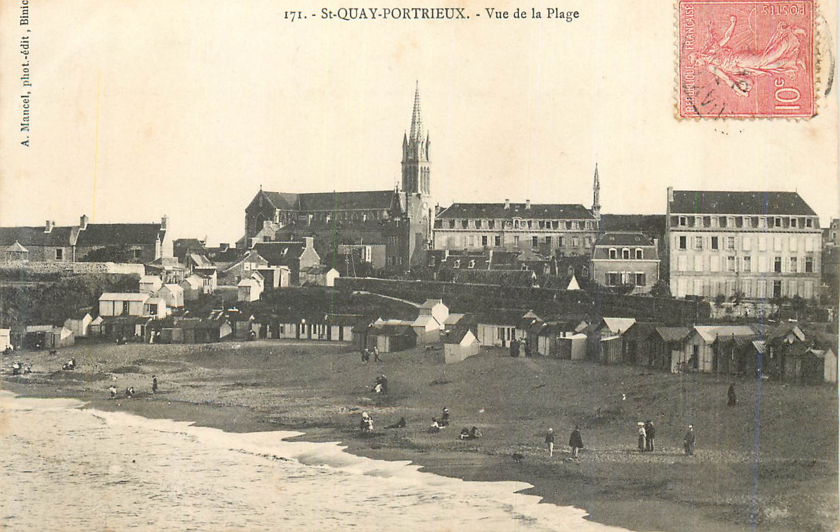 St-Quay-Portrieux — Ansicht der Strandpromenade — A. Mançel, phot.édit., Bihie