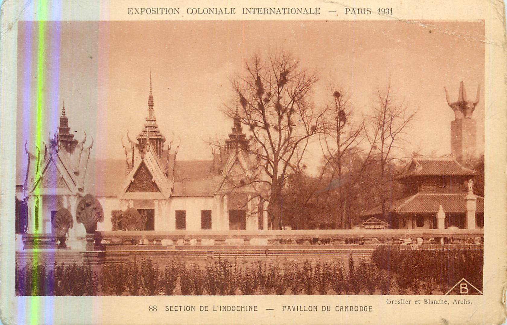 CPA Paris Exposition Coloniale Iternationale Section de l'Indochine Pavillon du Cambodge