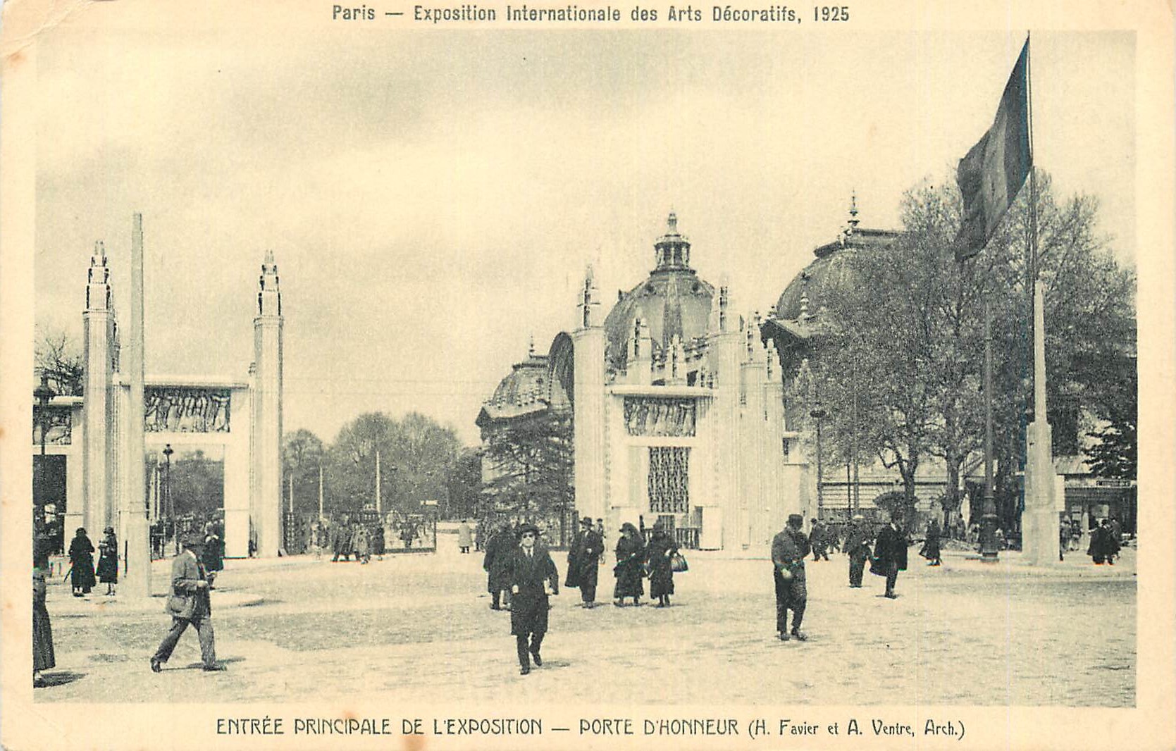 CPA Exposition des Arts Decoratifs 1925 Entree Principale de l'Exposition Porte d'Honneur