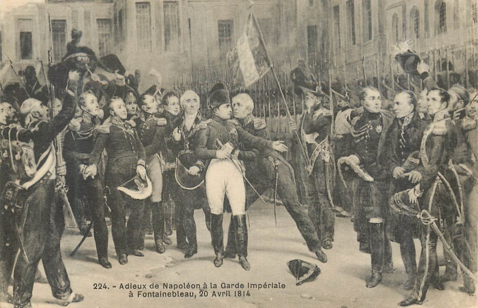 Abschied Napoleons von der Kaiserlichen Garde — 20. April 1814 — Verlag nicht sichtbar, Nr. 224
