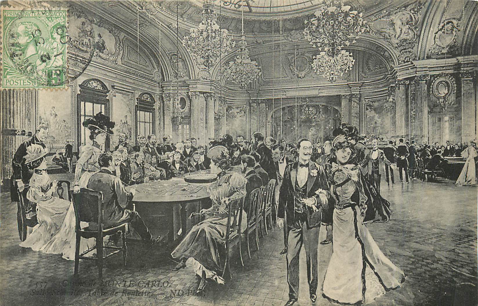Casino de Monte-Carlo — Salle des Jeux — Table de Roulette — Éditeur Peringay & Cie, n° 557