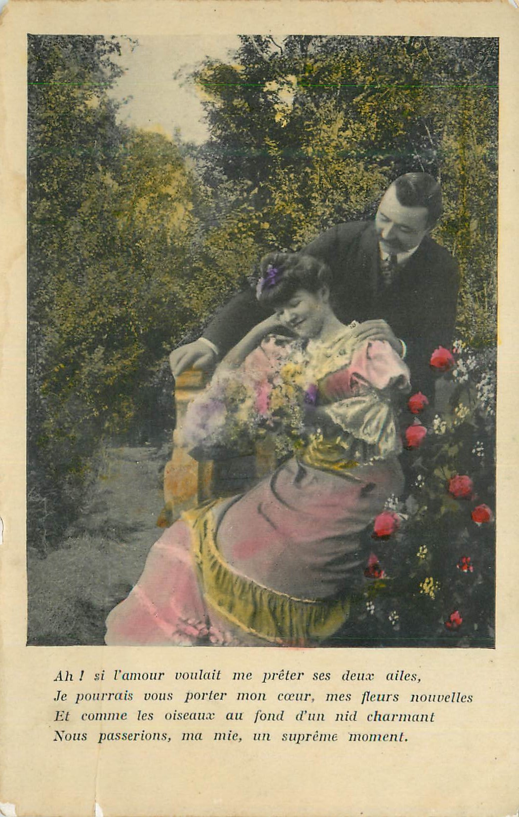 CPA Ah Si L'Amour Voulait me Preter ses Deux Ailes