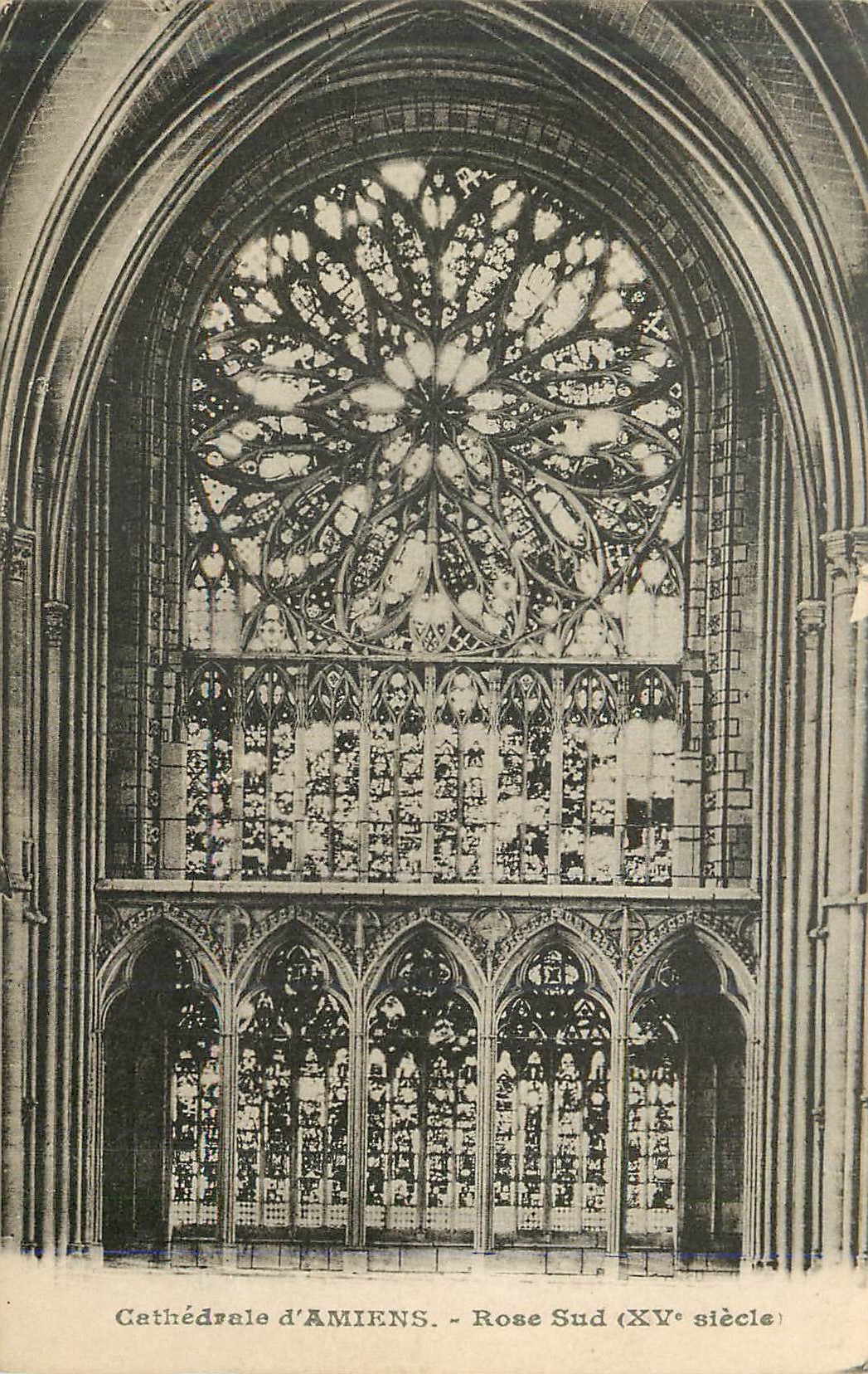 CPA Cathedrale d'Amiens Rose Sud (XVe Siecle)