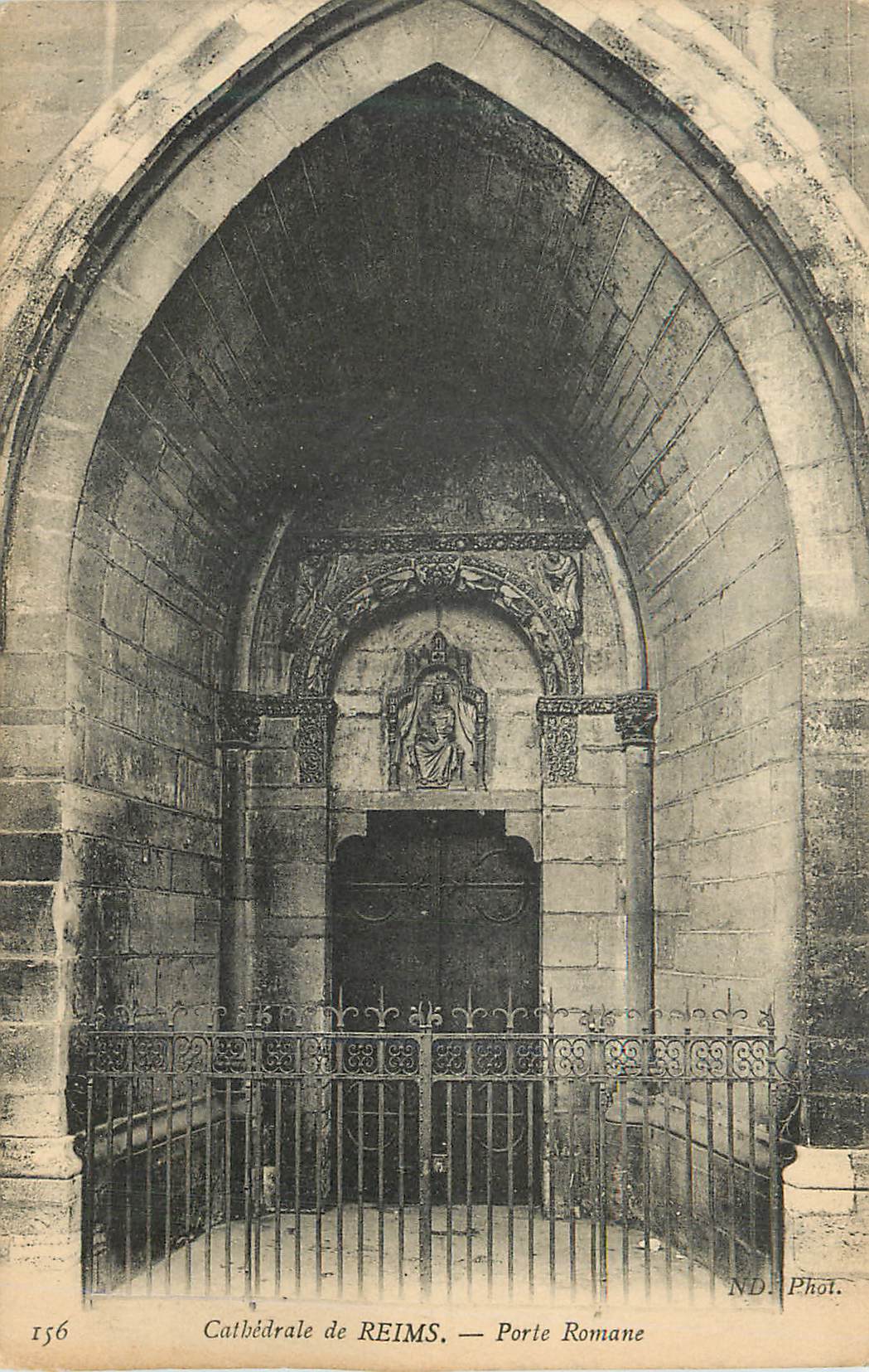 Cathédrale de REIMS — Porte Romane — ND. Phot. — N° 156