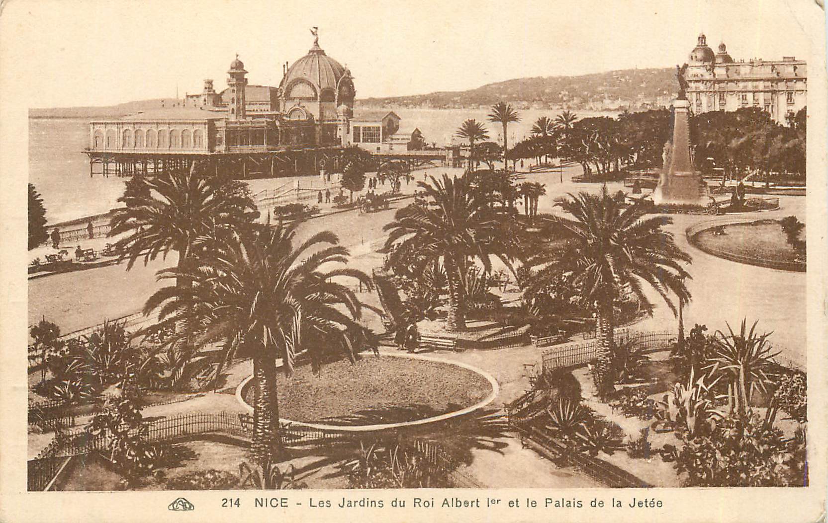 CPA Nice Les Jardins du Roi Albert Ier et le Palais de la Jetee