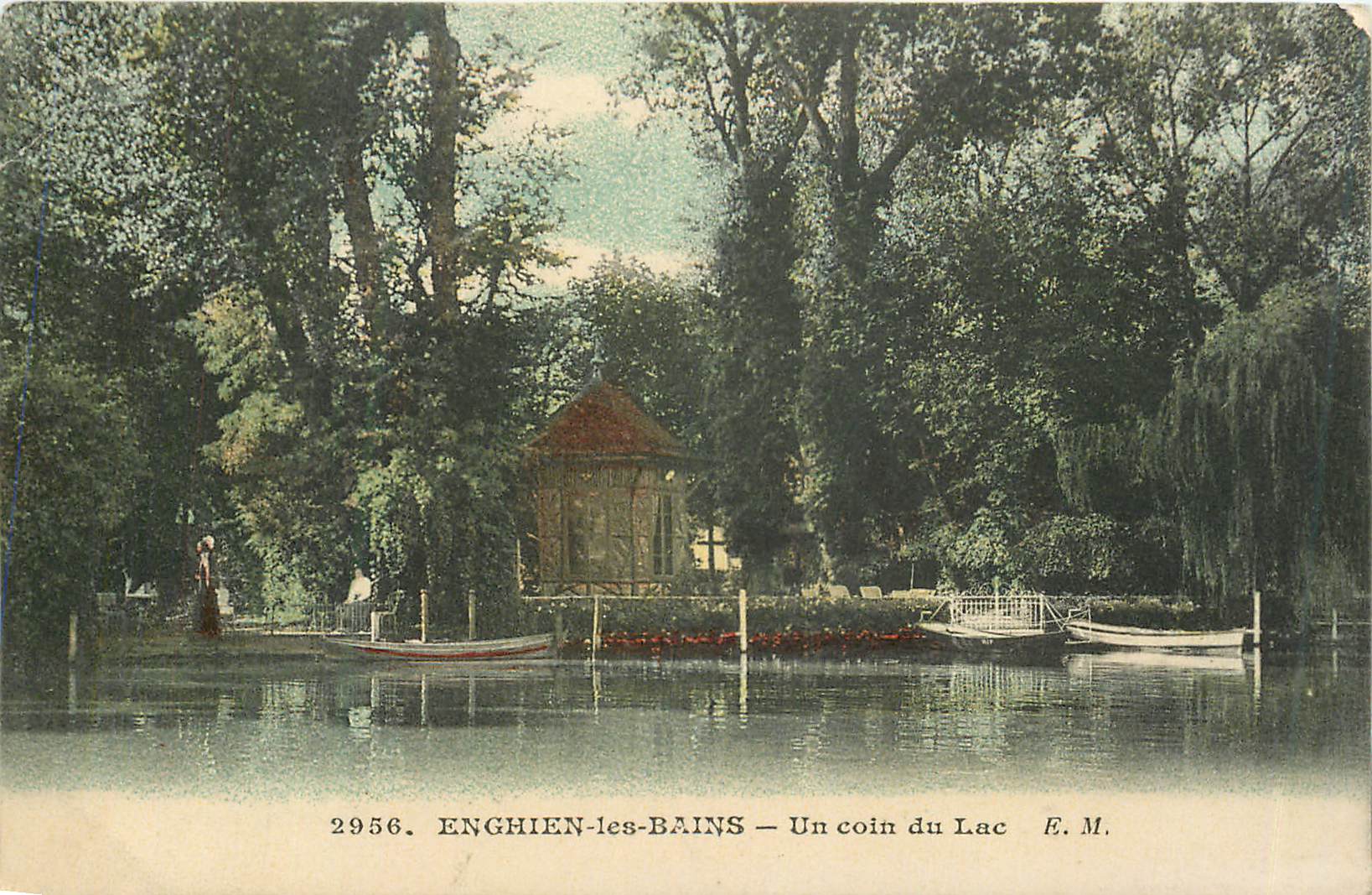 CPA Enghien les Bains Un Coin du Lac