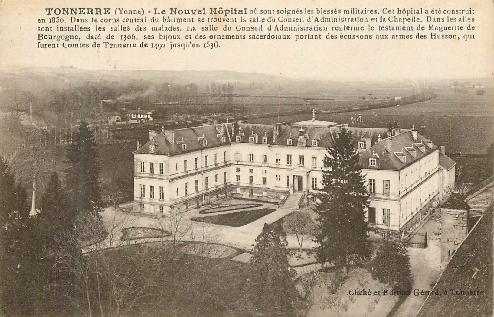 CPA Tonnerre (Yonne) Le Nouvel Hopital ou sont soignes les Blesses Militaires
